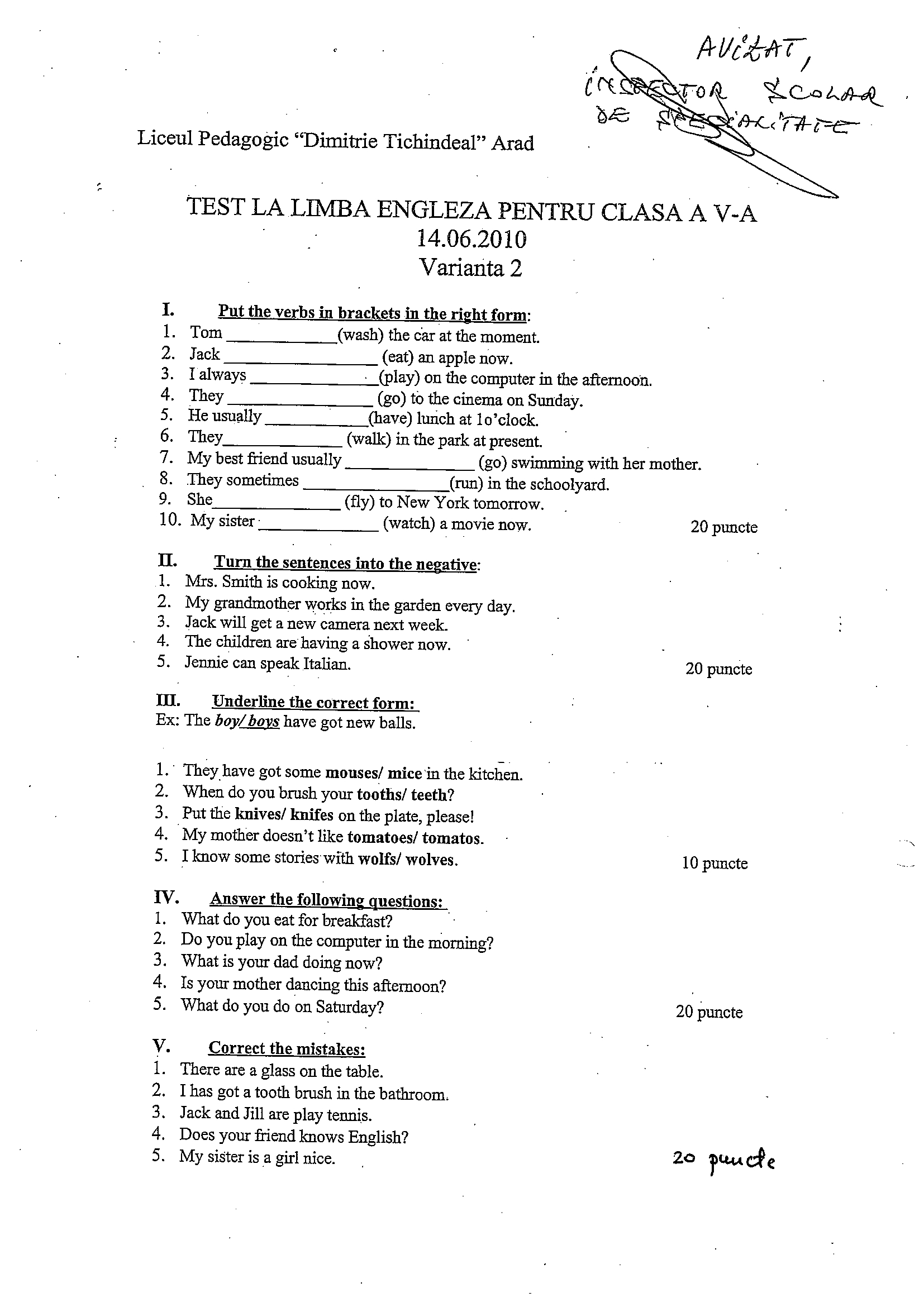 test initial la limba engleza clasa V lily_gheorghe 02